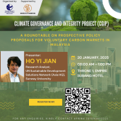 A Roundtable on Prospective Policy Proposals for Voluntary Carbon Markets in Malaysia