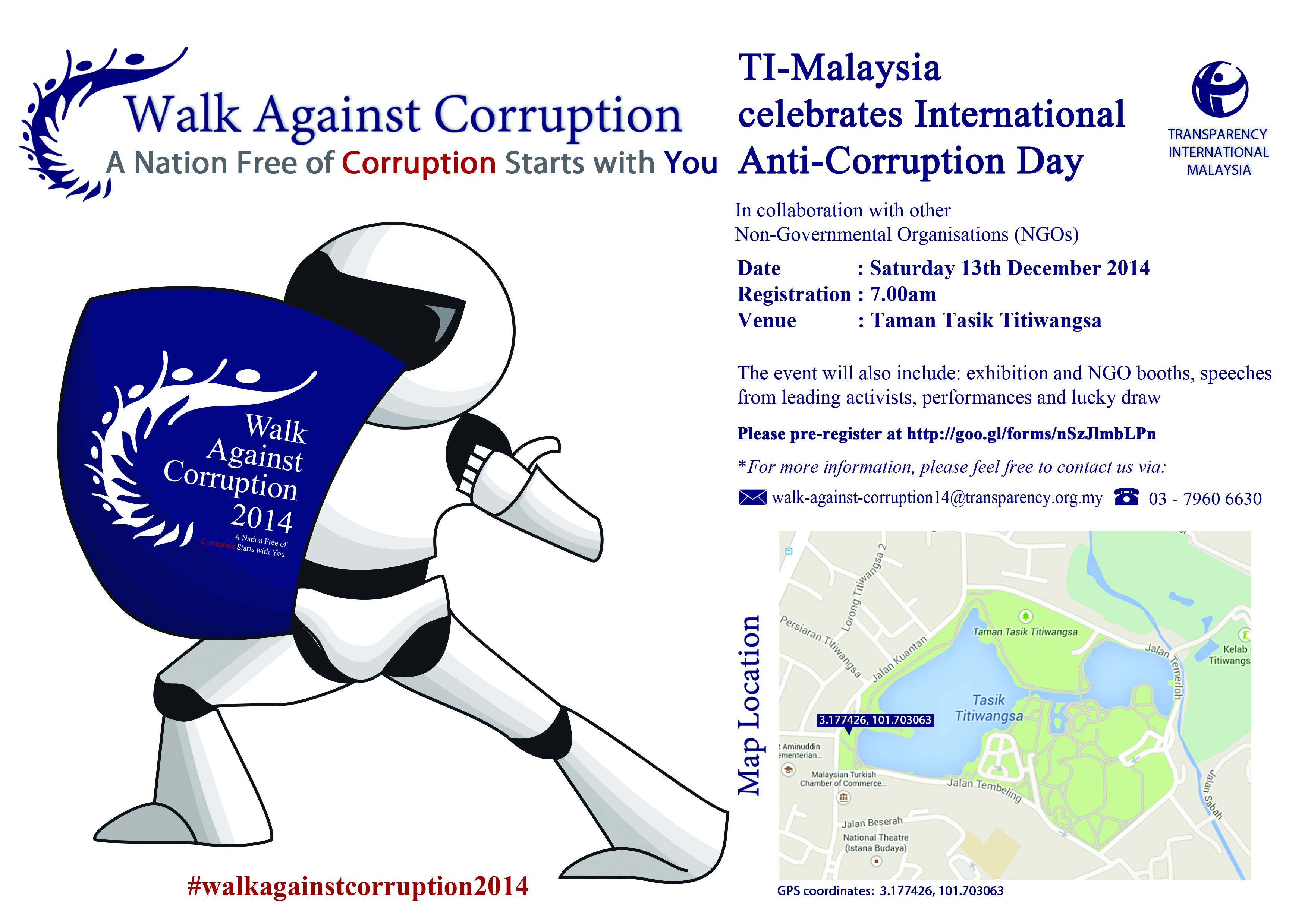 The 2014 Walk Against Corruption is this Saturday!